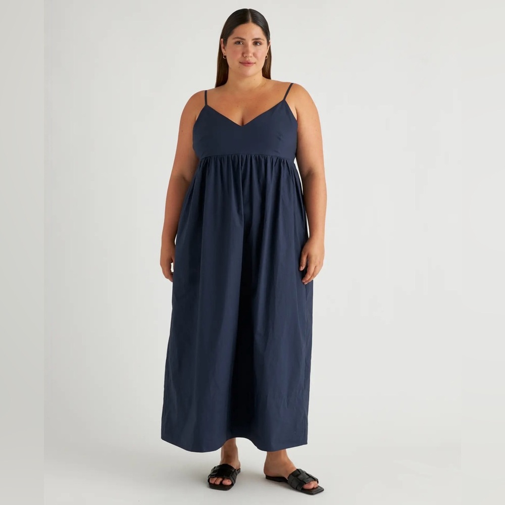 Quince Navy Maxi Dress